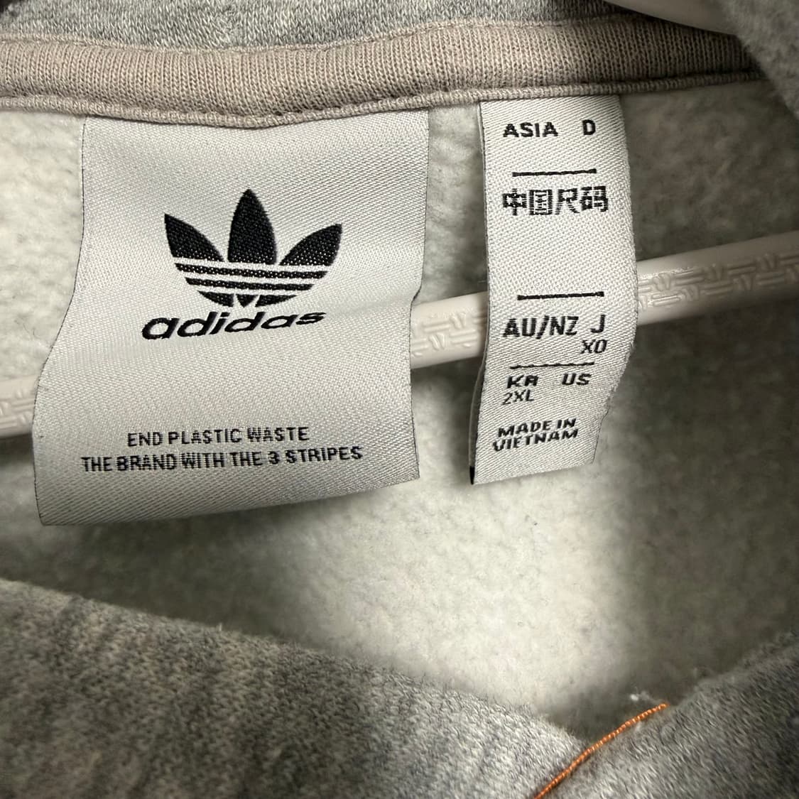 아디다스 파이어버드 후드티 그레이 2XL 상품이미지3