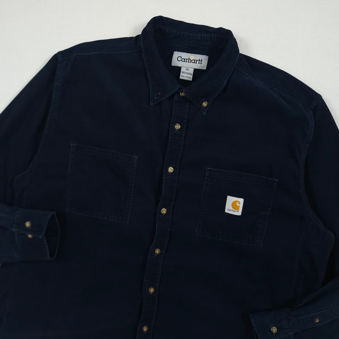 2XL(110) 칼하트 리워크 코듀로이셔츠 네이비 상품이미지1