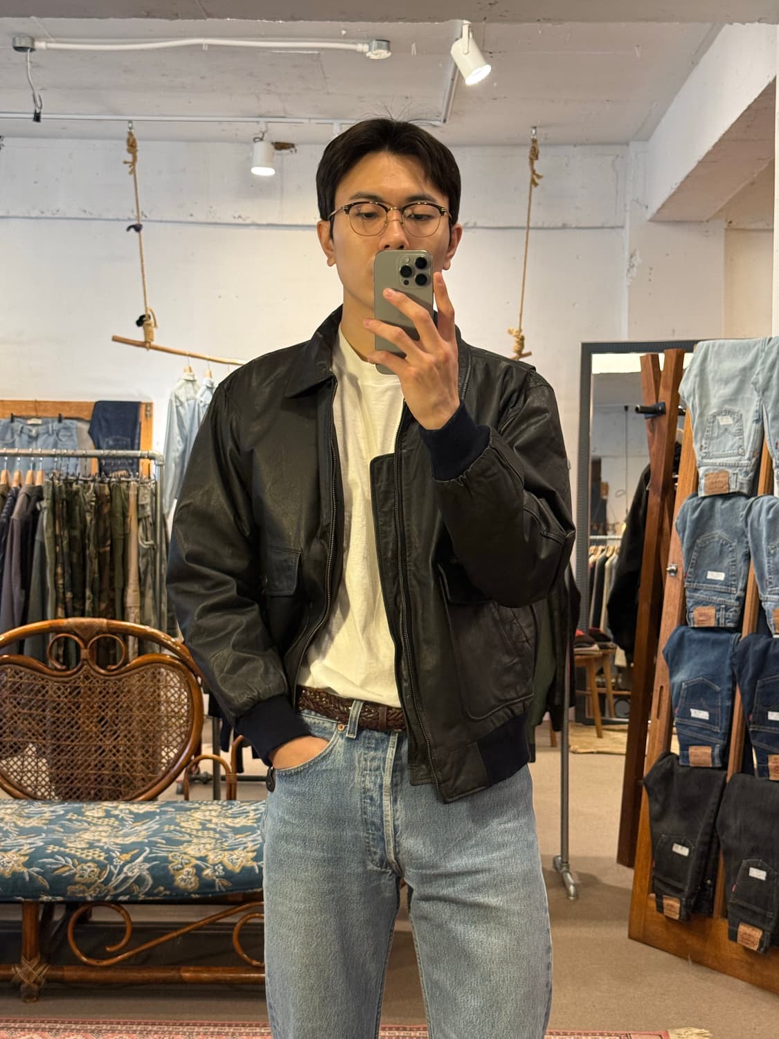 MAC HOPE Leather G-1 Flight Jacket 상품이미지1