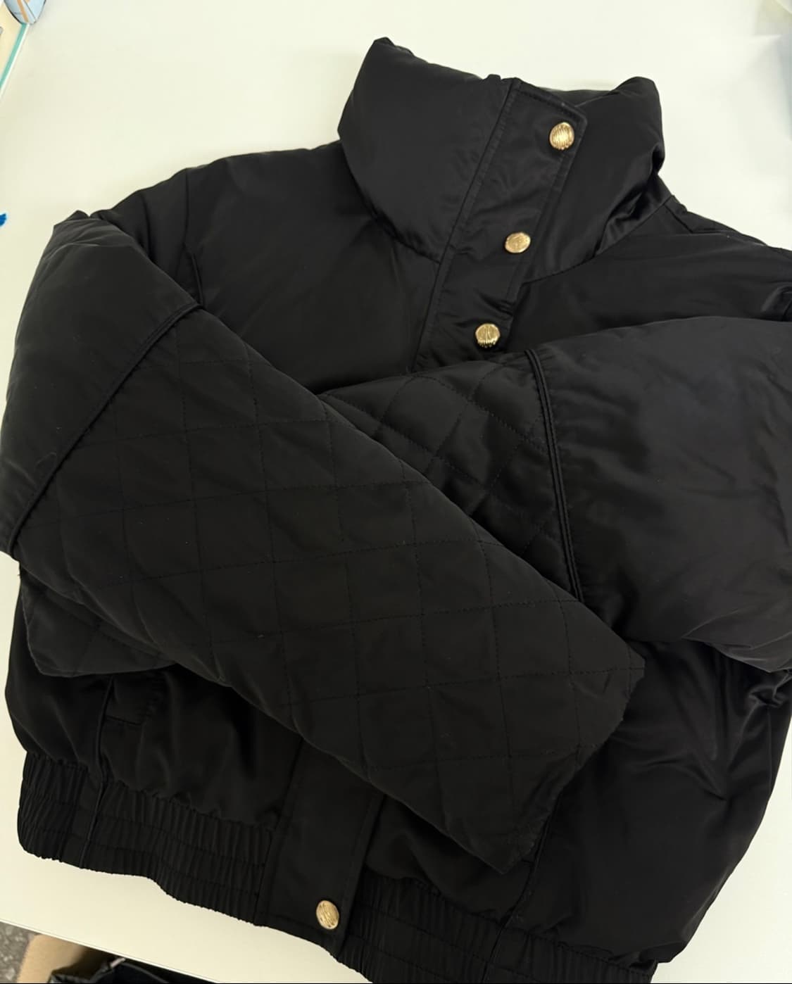 미스치프 크롭 퀄티드 파카 숏패딩 상품이미지2