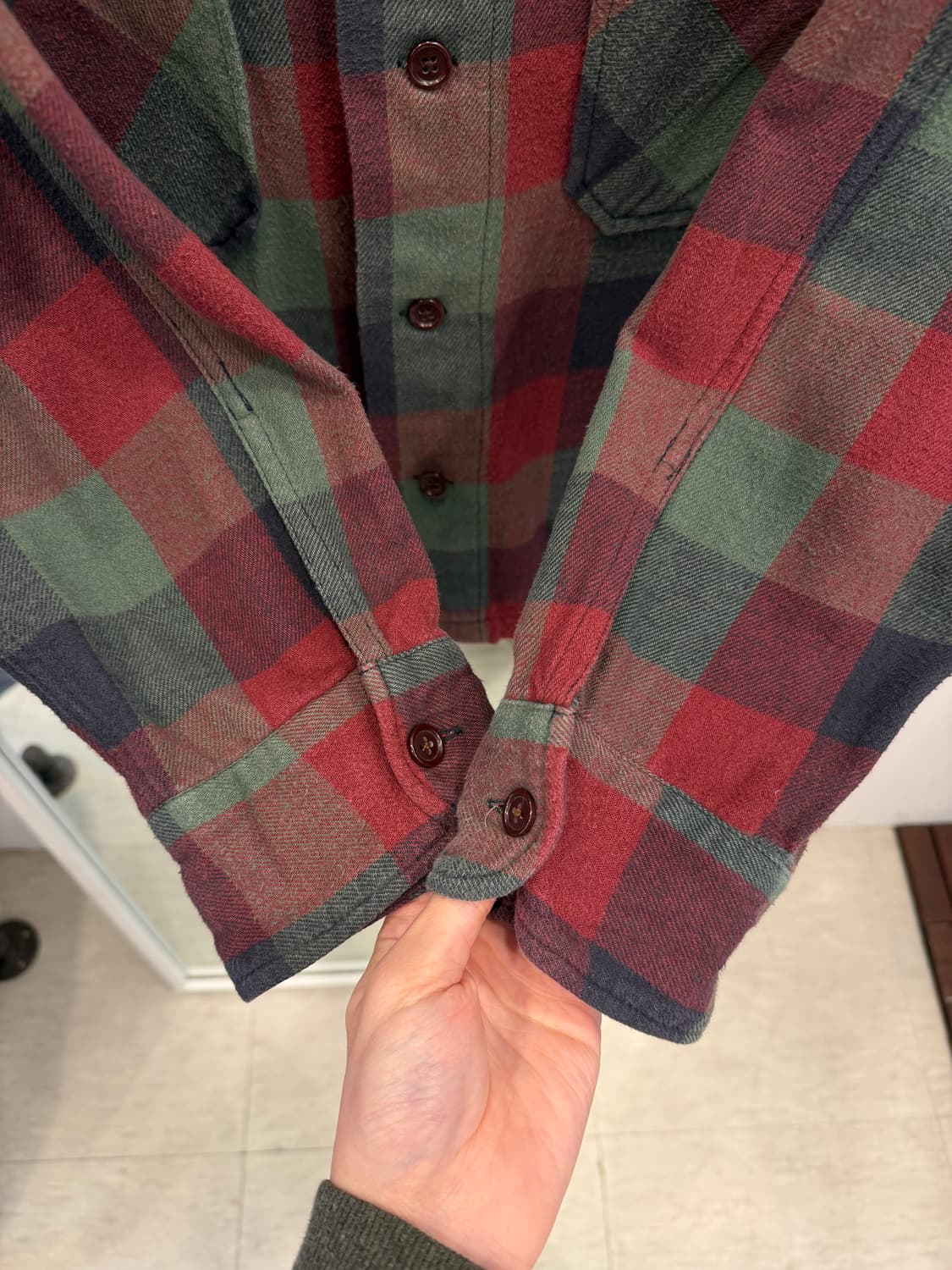 Nepenthes 네펜데스 플란넬 체크 셔츠 (made in Japan) 상품이미지4