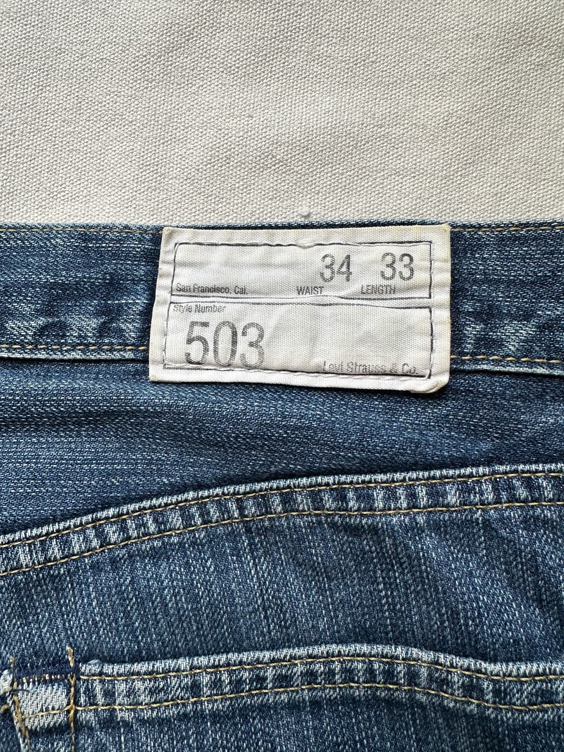 리바이스 503 워시드 데님팬츠 34 상품이미지7