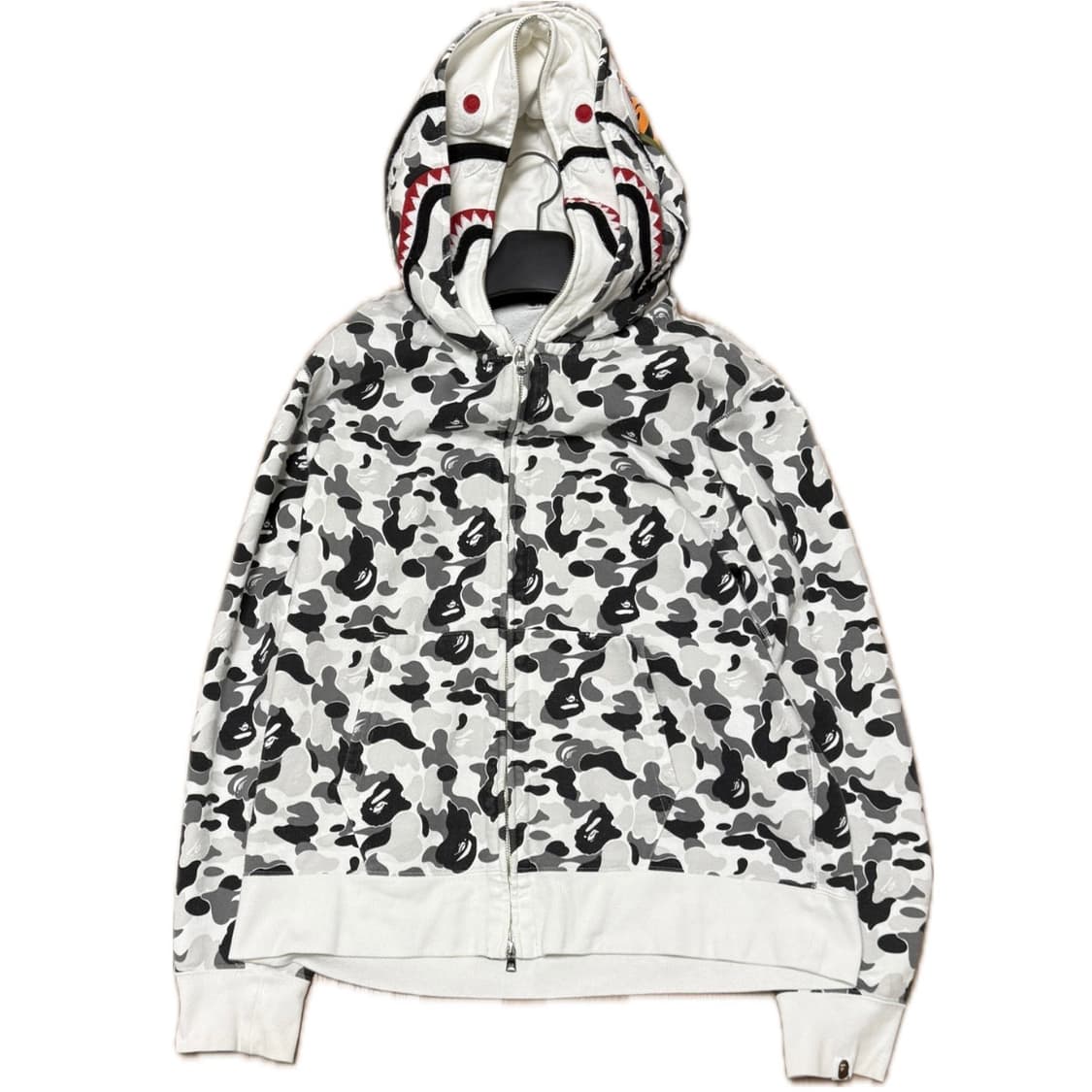 [xl] 베이프 후드집업 더블샤크 카모 화이트 상품이미지1