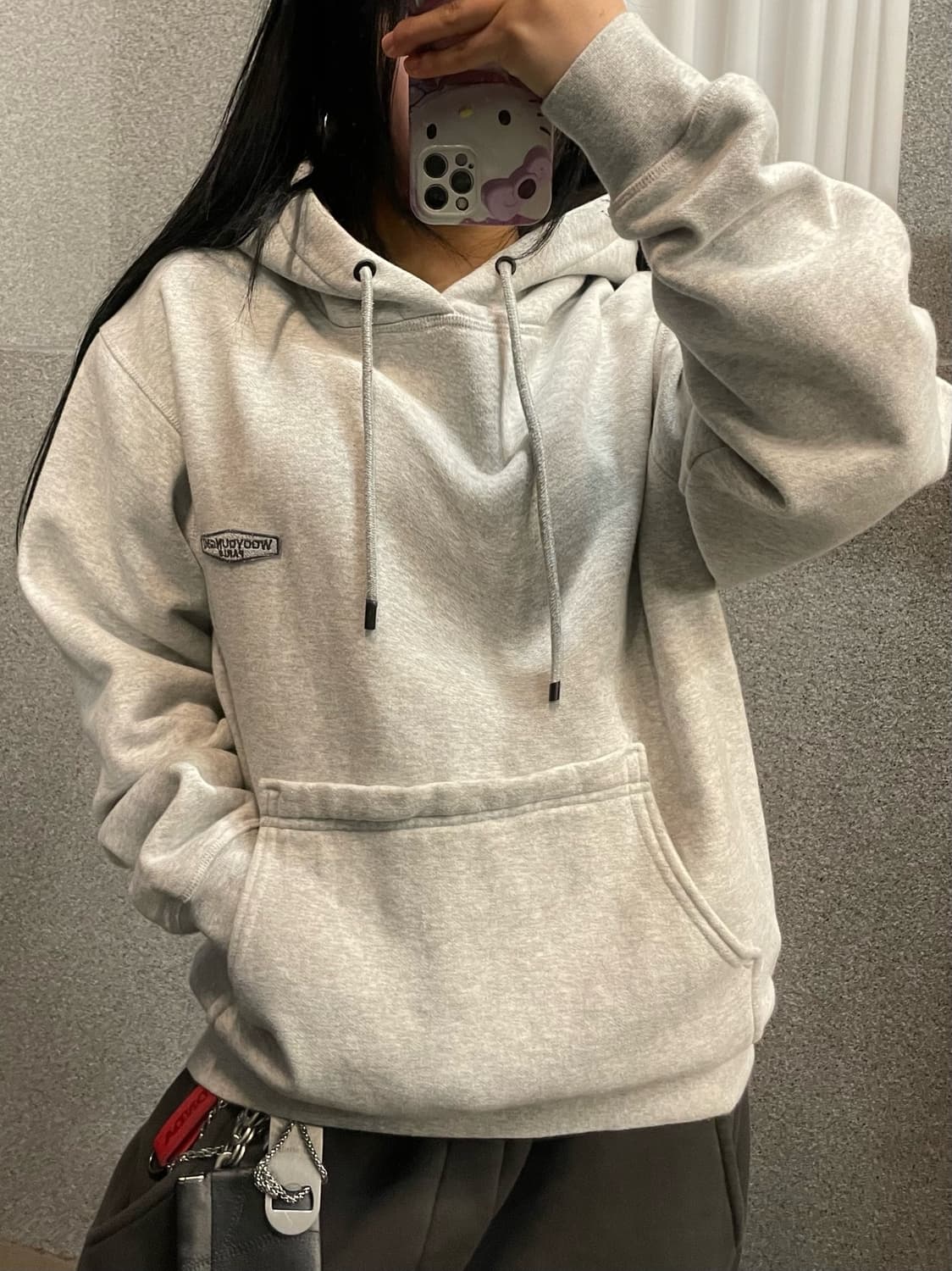 wooyuongmi logo patch Hood 상품이미지1