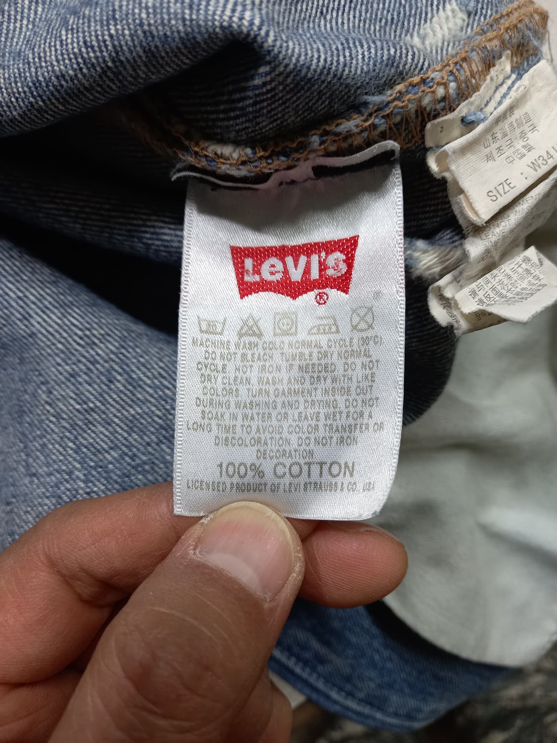 34 리바이스501 1966에디션 데미지워싱 일자진 34-567 상품이미지9