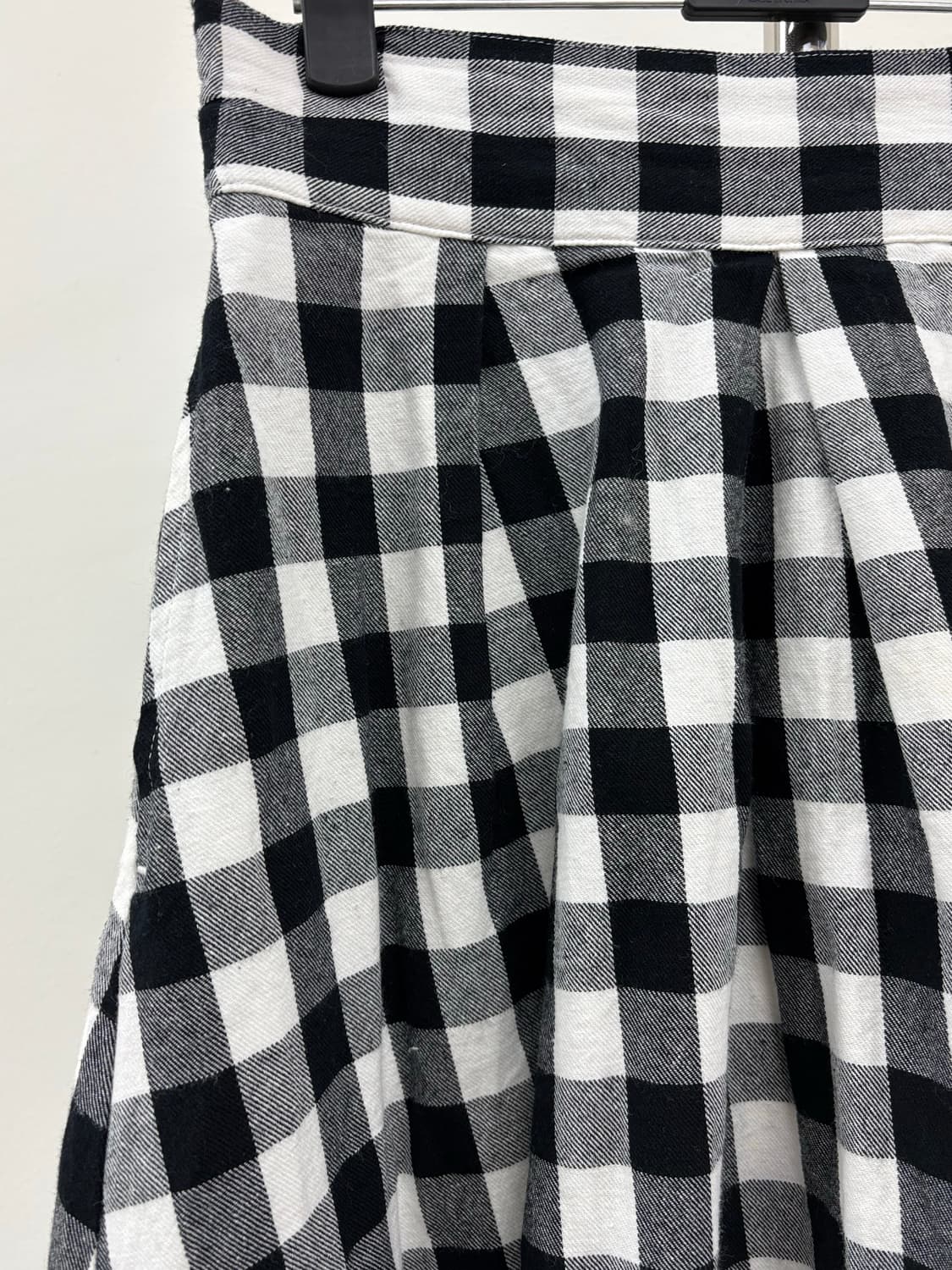 빈티지 블랙 화이트 체크 스커트 상품이미지4