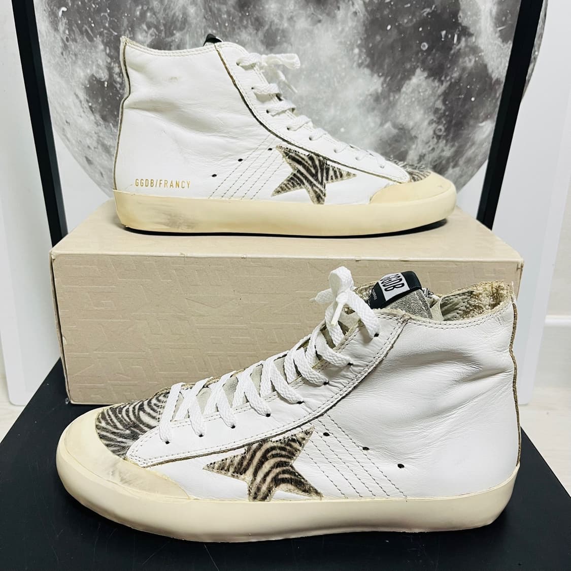정품 41) 골든구스 레오파드 프란시 하이탑 스니커즈 상품이미지1