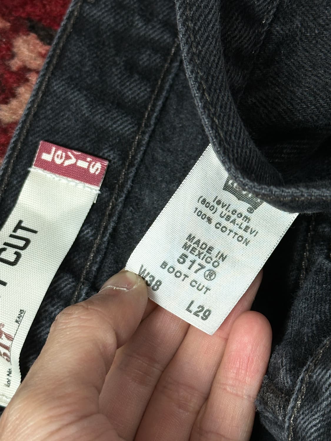 00’s 리바이스 517 블랙 부츠컷 플레어진 블랙진 상품이미지9
