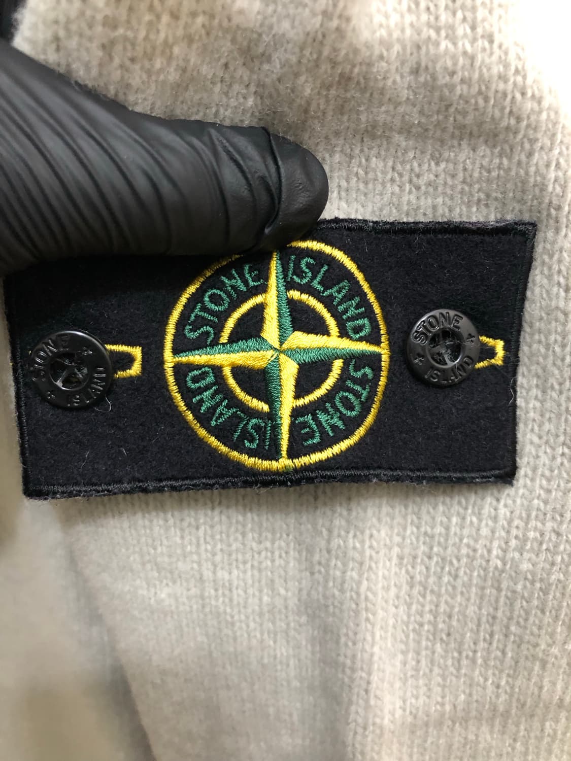 [M] 스톤아일랜드 램스울 니트 스웨터 베이지 상품이미지3