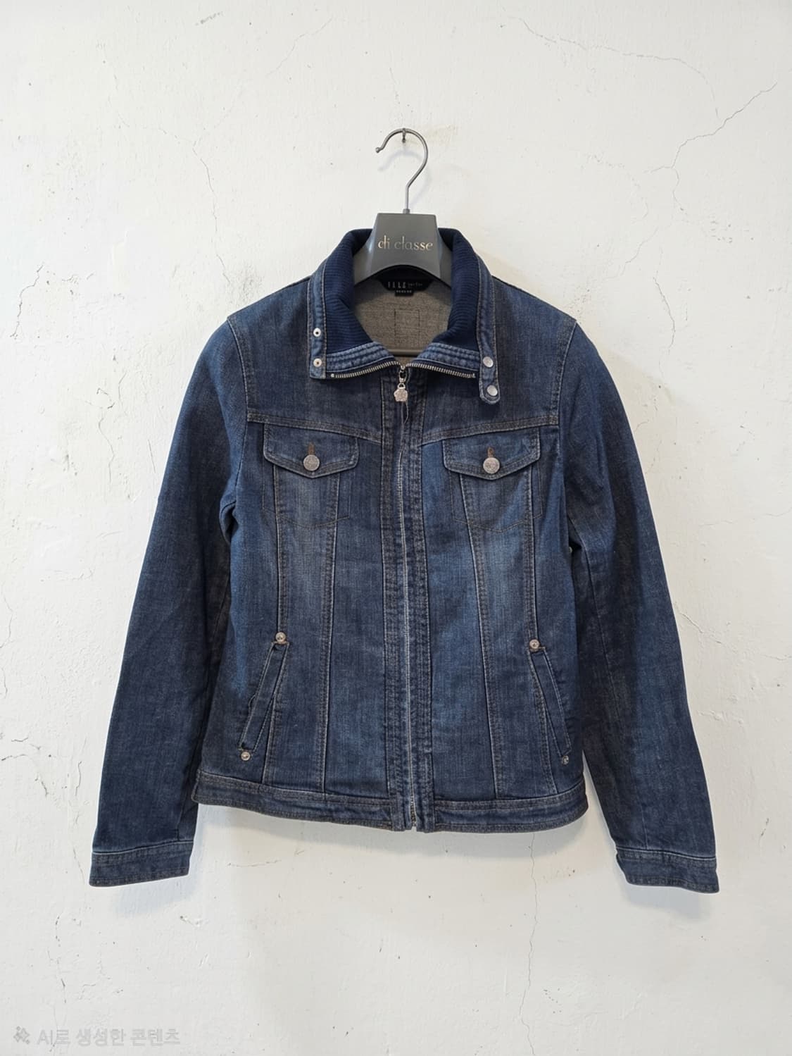 ELLE 엘르 여성 빈티지 데님 자켓 55 상품이미지1