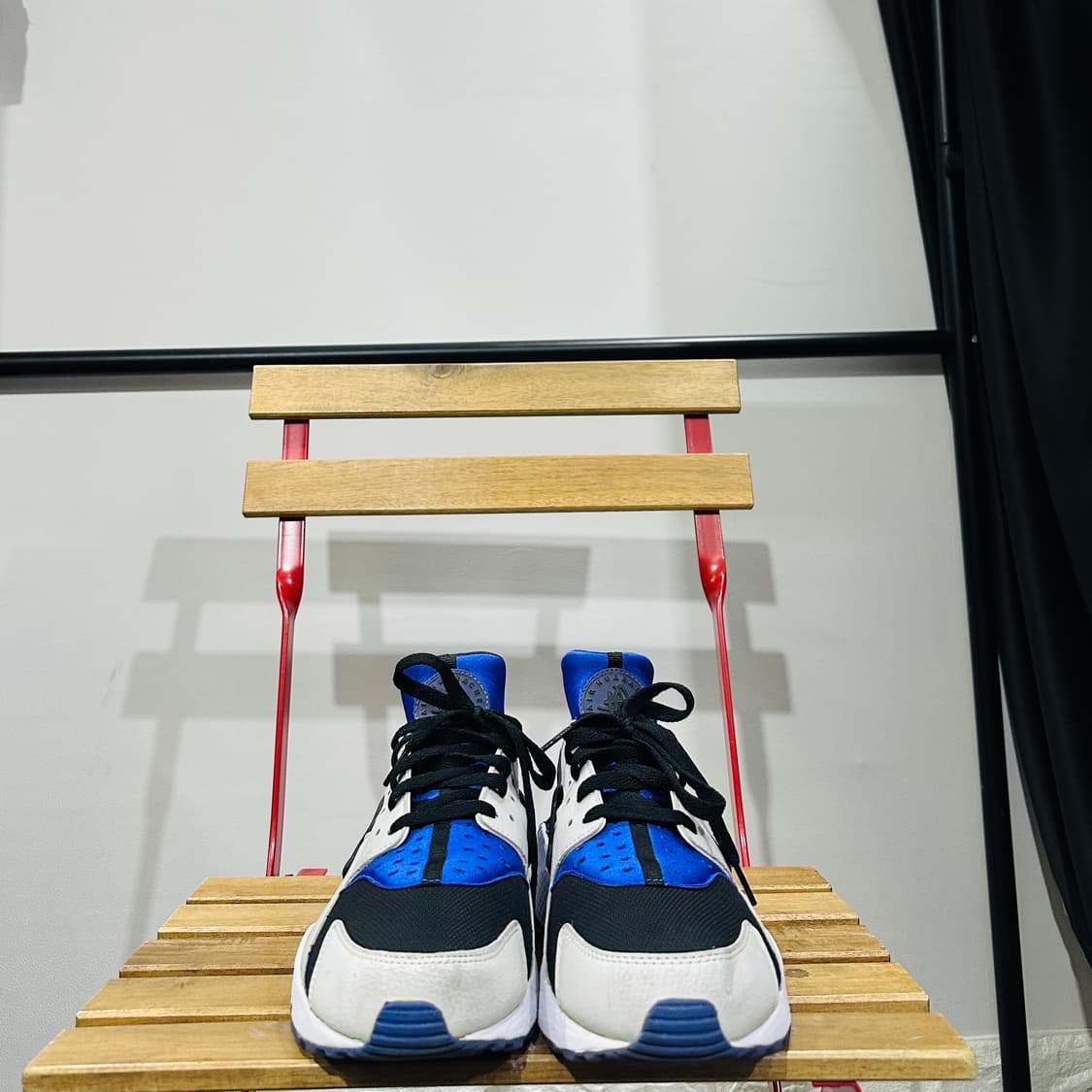 285) 나이키 운동화 남성 남자 신발 허라취 운동화 블루 블랙 상품이미지2