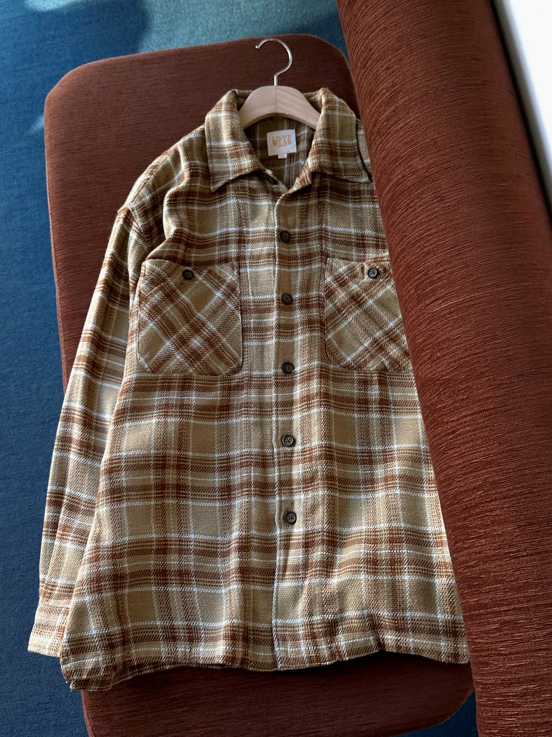 Acrylic woven check work shirt 상품이미지3