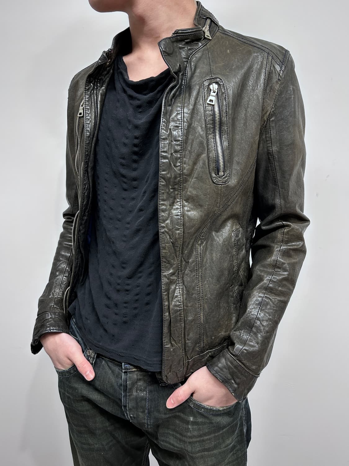 램스킨 레더 자켓 상품이미지1