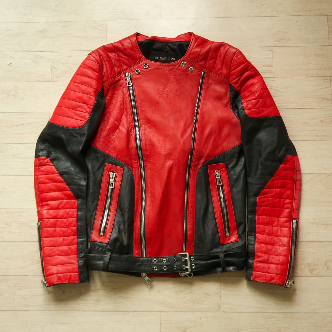 발망 & h&m 레더 라이더 자켓 상품이미지10