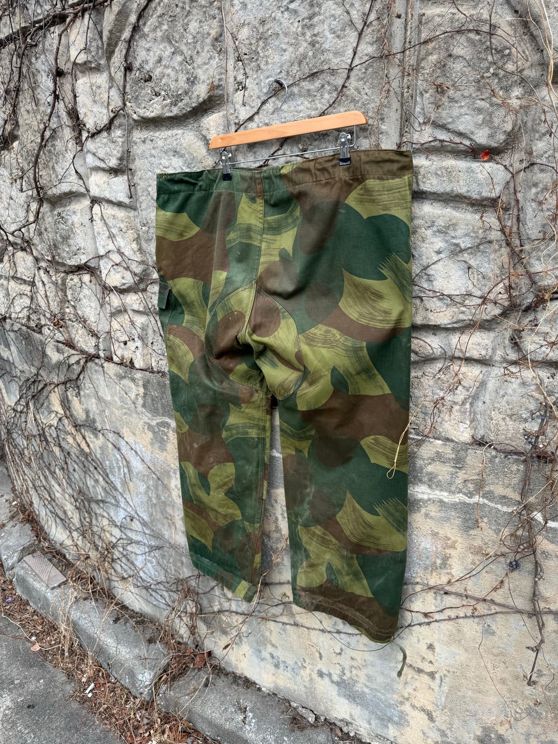 50s 벨기에군 오리지널 브러쉬스트로크 카모 팬츠 전기형 상품이미지4