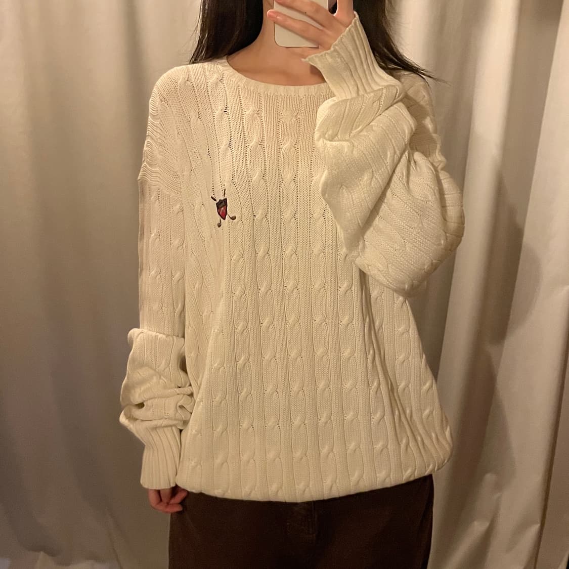폴로랄프로렌 케이블 니트 아이보리 상품이미지2