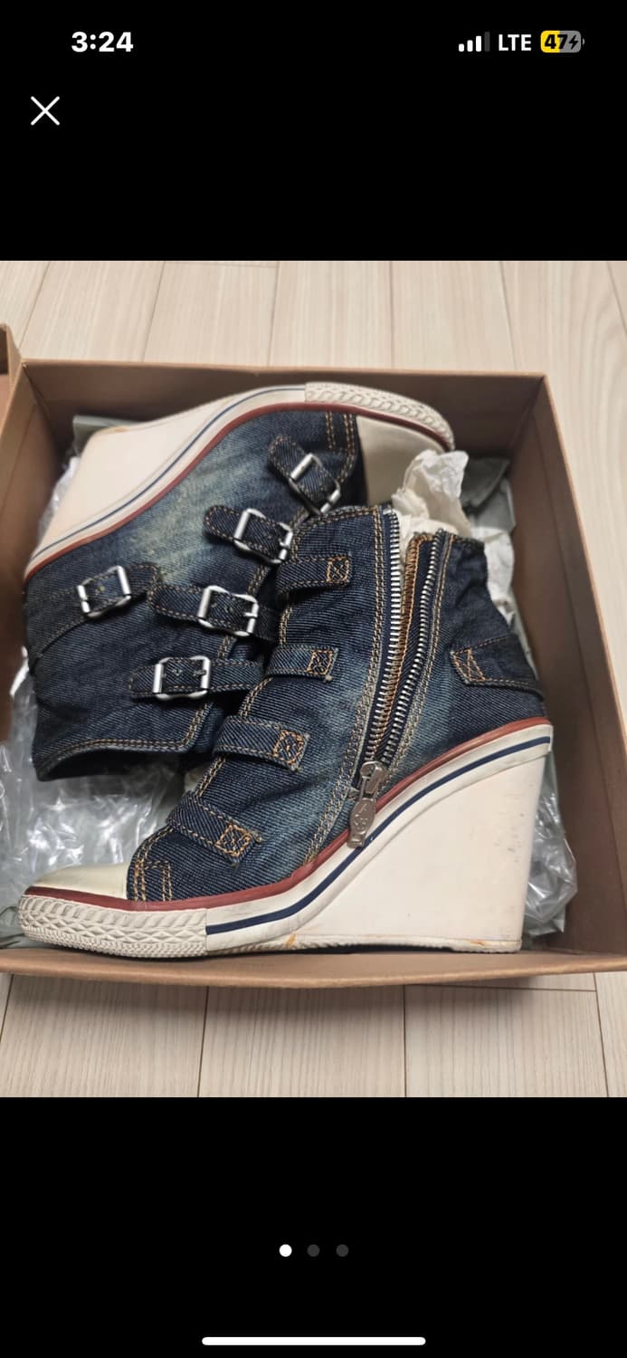 ASH 아쉬 텔마 웨지힐 데님 스니커즈 상품이미지2