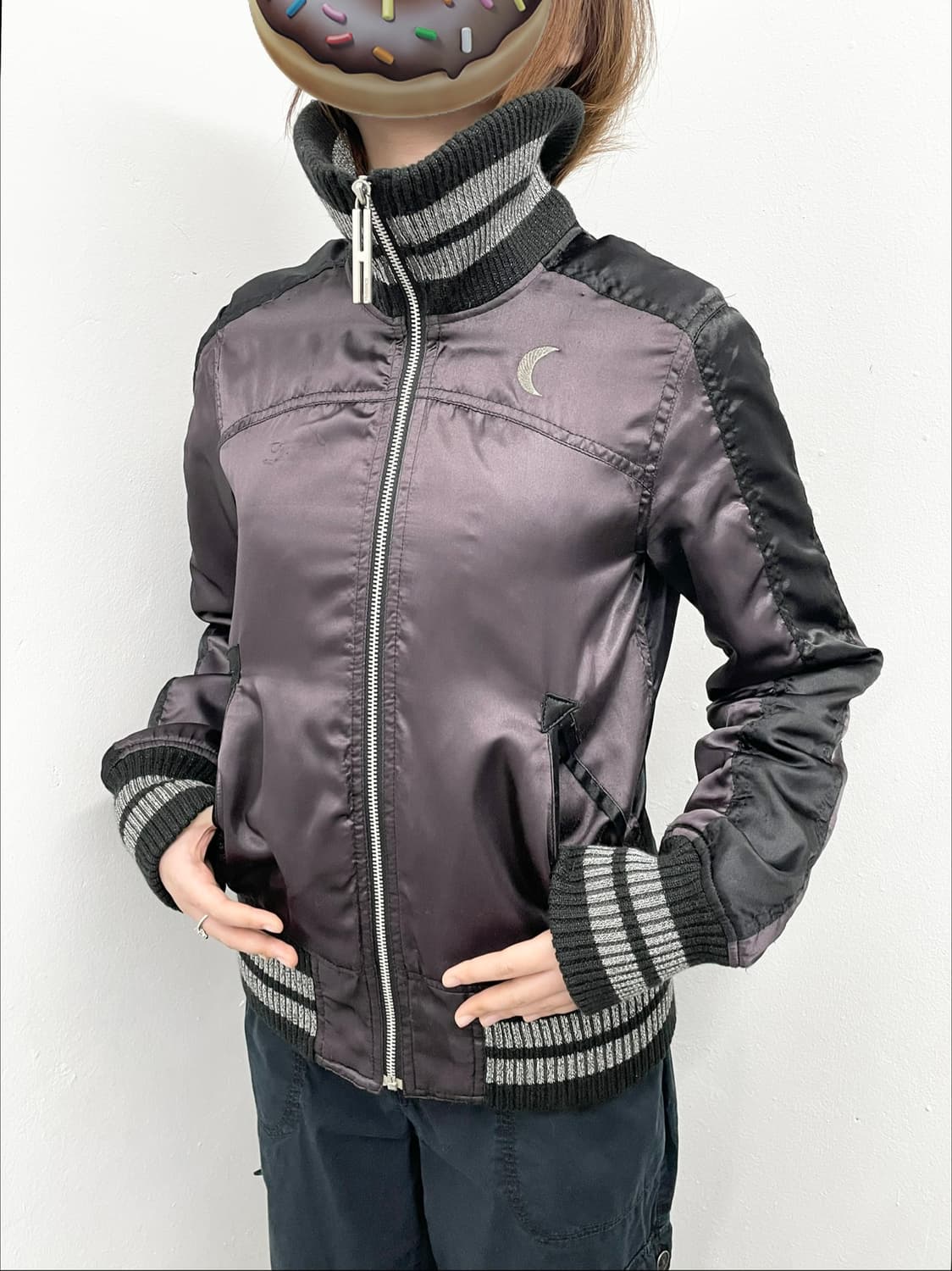 히스테릭글래머 히스걸 자수 새틴 집업*레어 상품이미지2