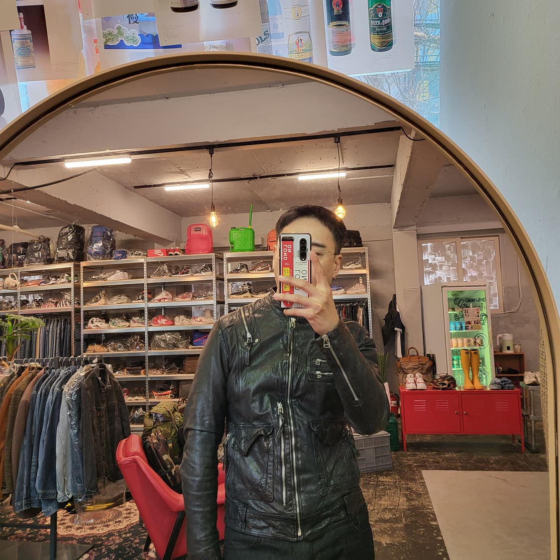 레더 바이커 자켓 (100) *전면부 지퍼 체결 잘 안됨* 상품이미지2