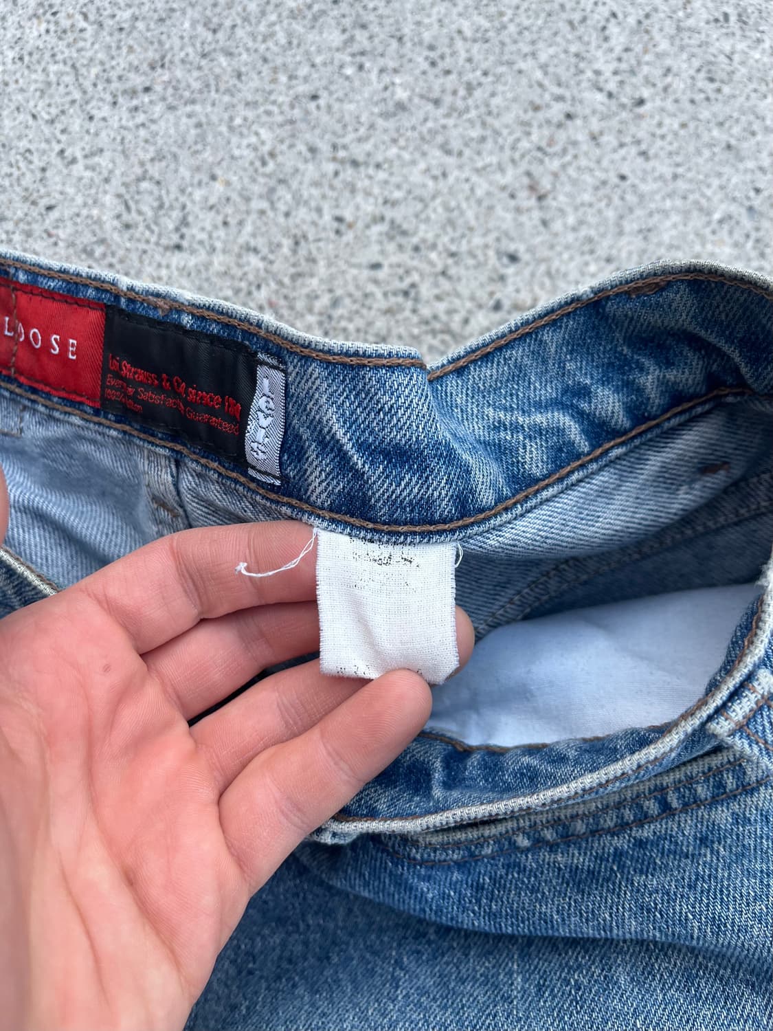 90s USA made Levi's 연청 루즈핏 실버탭  상품이미지4