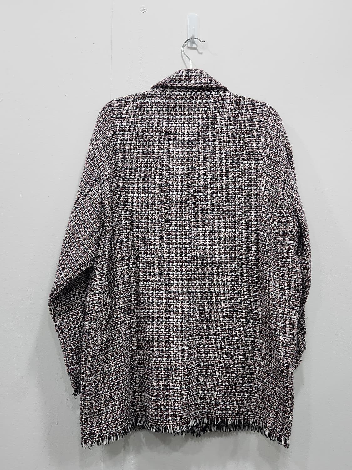 [S] 자라 ZARA  트위드 셔츠형 자켓 여성 S사이즈 오버핏 상품이미지2