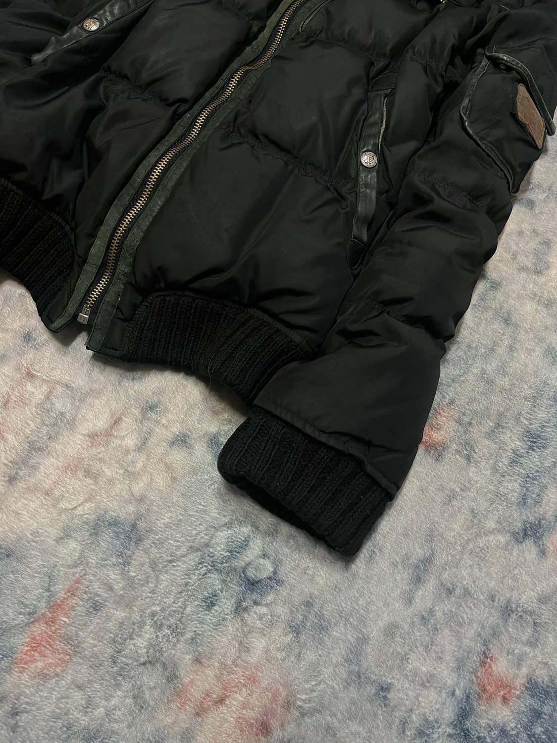 Diesel 00s y2k knit trimming down jacket 상품이미지5