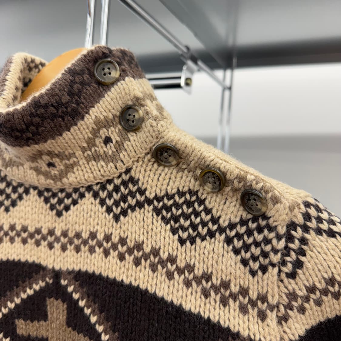 90s 랄프로렌 우먼스 램스울 터틀넥 니트 (S)  상품이미지3