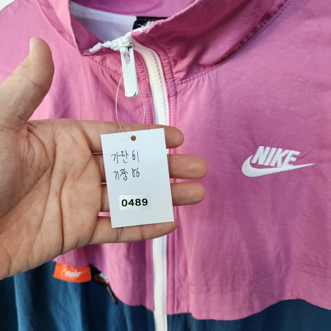 나이키 바람막이 핑크/네이비 상품이미지8