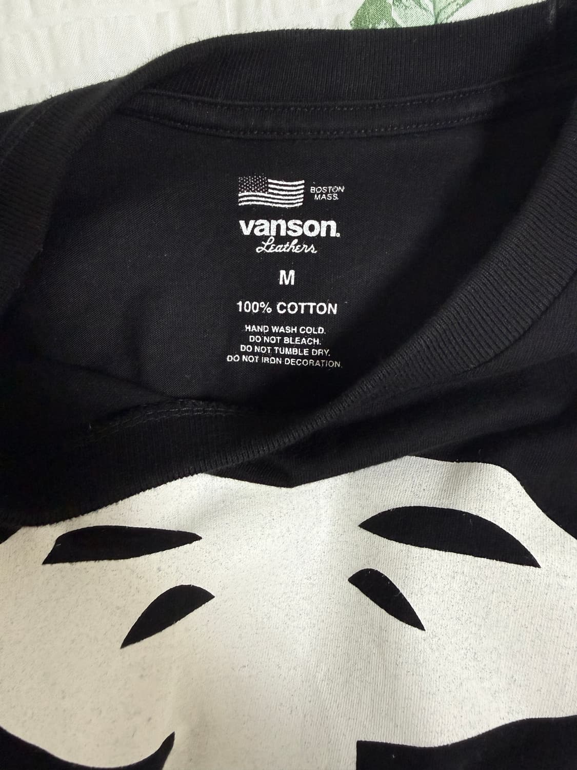 vanson Bone T-shirt / Black 상품이미지3