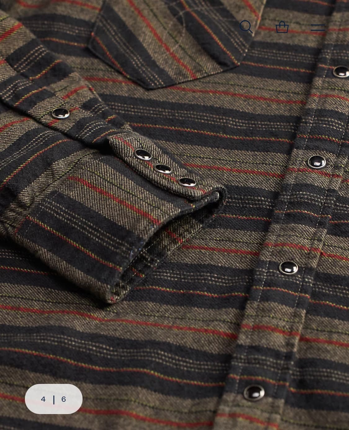 Rrl 더블알엘 슬림핏 플래드 트윌 웨스턴 셔츠 상품이미지3