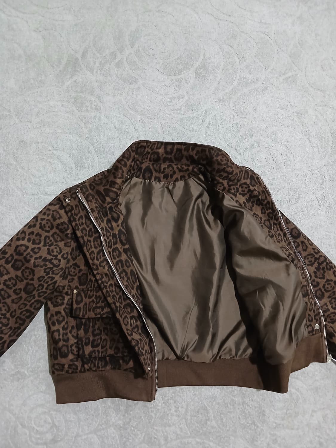 레오파드 패턴 집업 자켓 상품이미지3