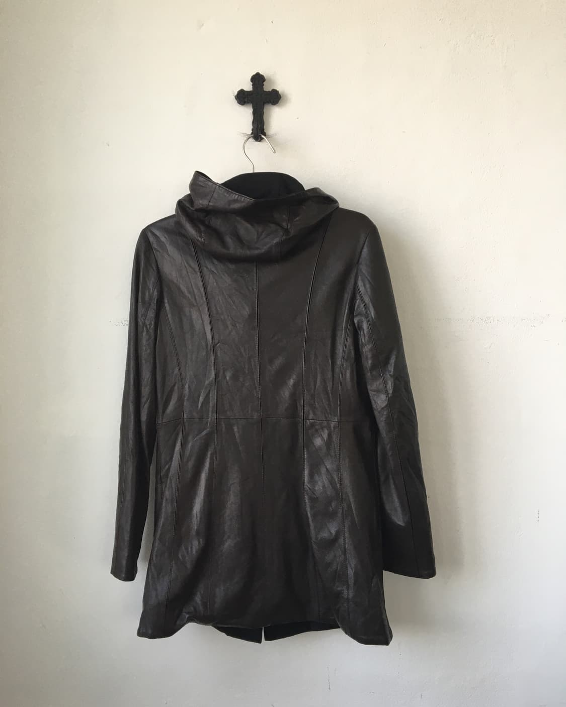 Lamb leather hood coat 상품이미지3