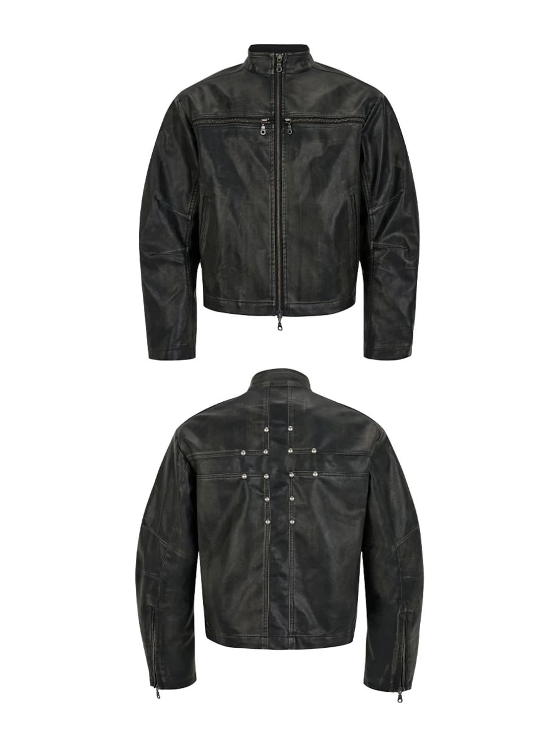 Opium Crucifix Leather Jacket 상품이미지2