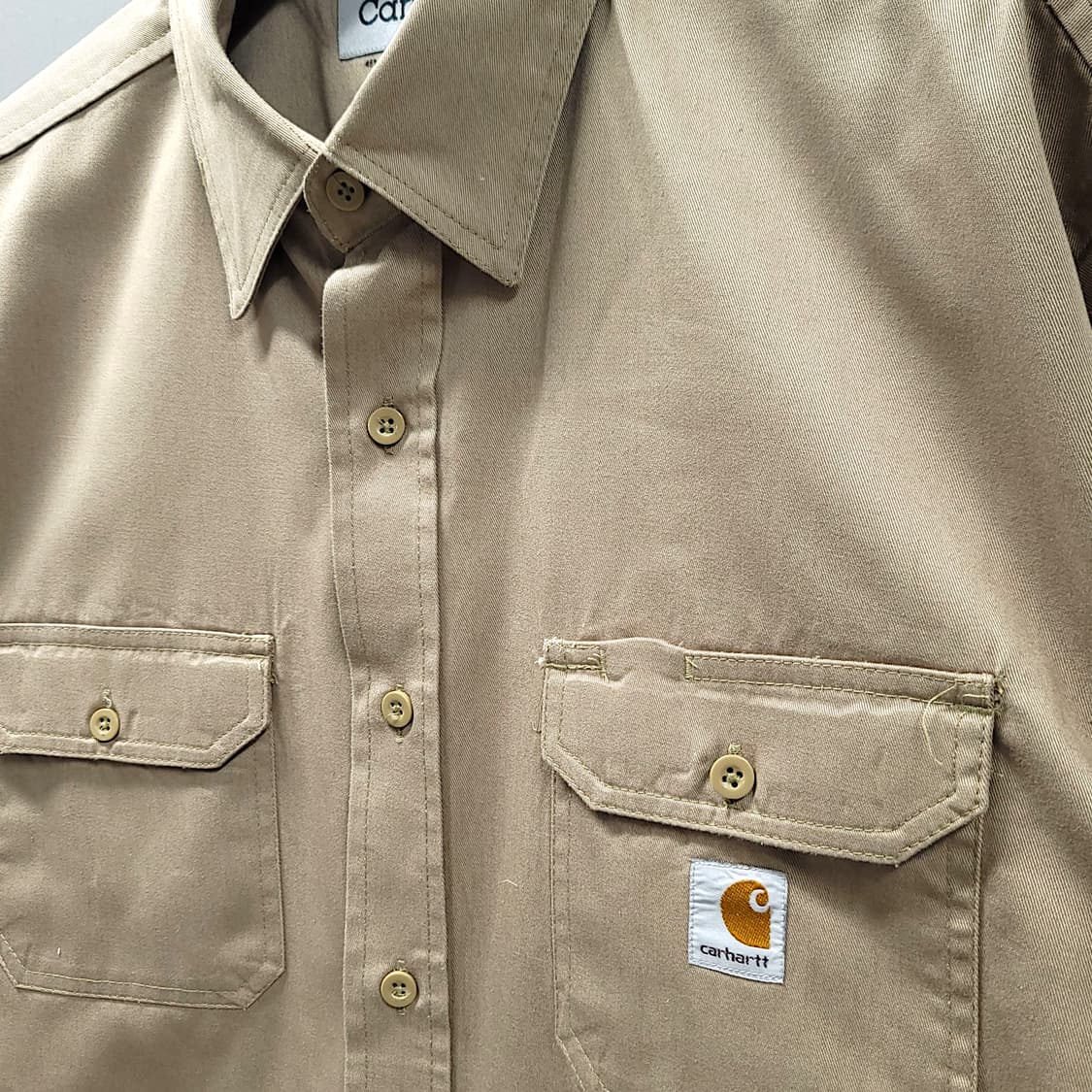 [2XL] 칼하트 브라운 투포켓 오버핏 긴팔셔츠 상품이미지5