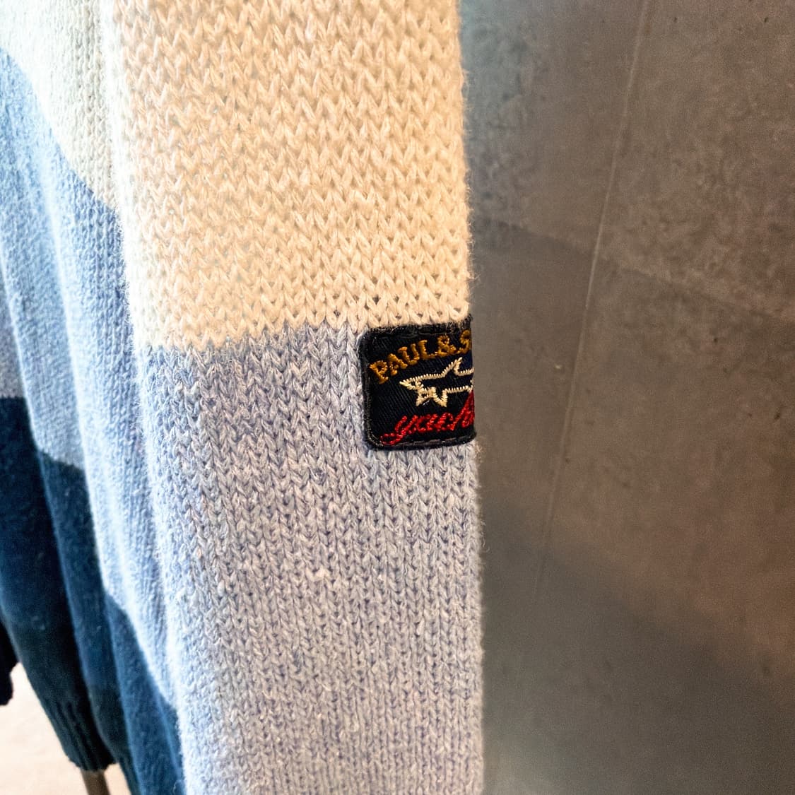 (정품/새상품) PAUL&SHARK 폴앤샤크 남성 컬러블럭 니트 상품이미지3