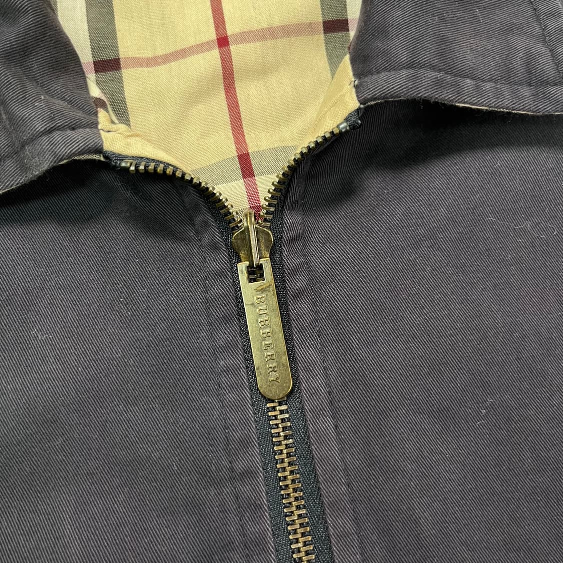 100 버버리 노바체크 리버시블 블루종 자켓 상품이미지7