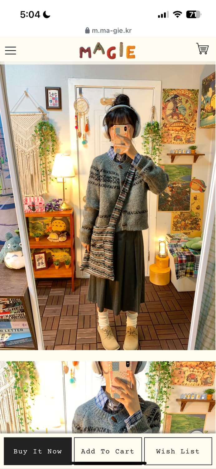 마지 빈티지 플리츠스커트 블랙 상품이미지1