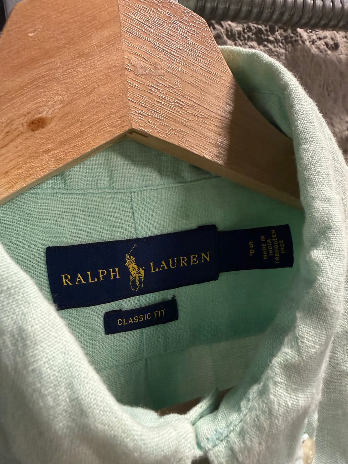 SP 폴로 랄프로렌 POLO 클래식핏 린넨 반팔 셔츠 민트 상품이미지5