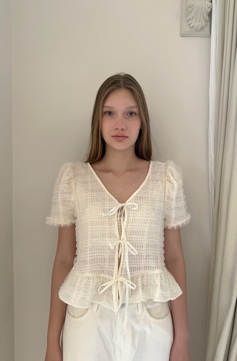 소프트서울 바닐라크림 블라우스 상품이미지5