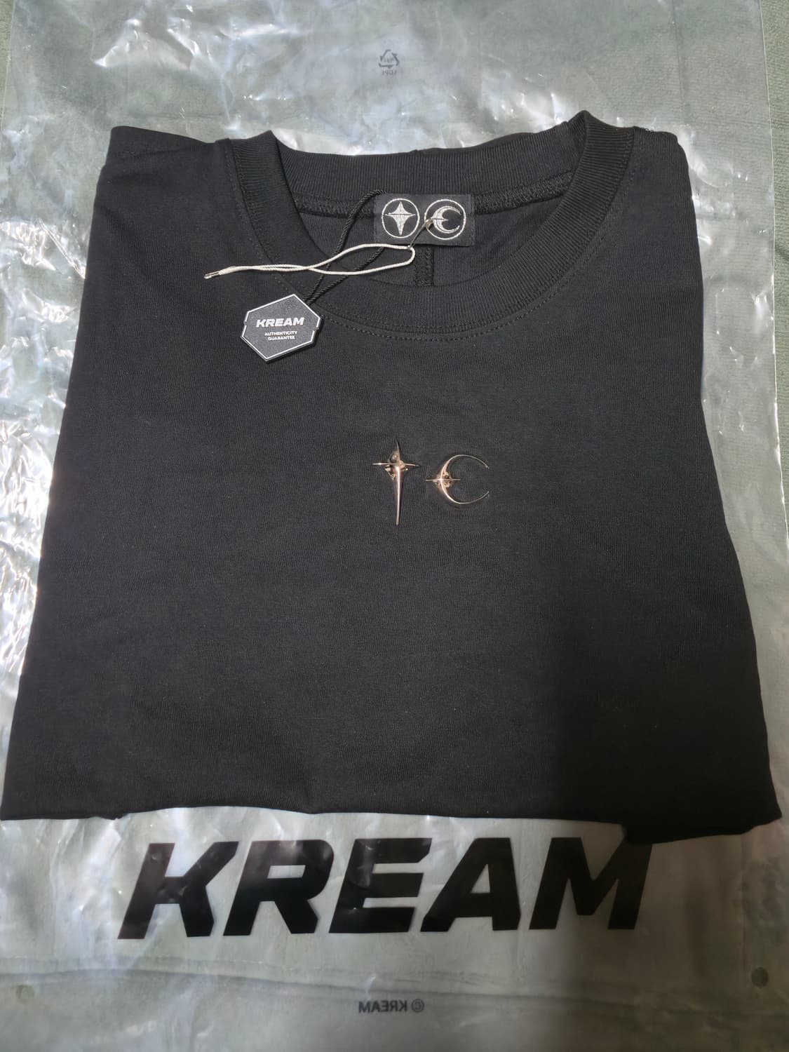 [2] 새상품 떠그 클럽 백 티셔츠 슬림 블랙 상품이미지1