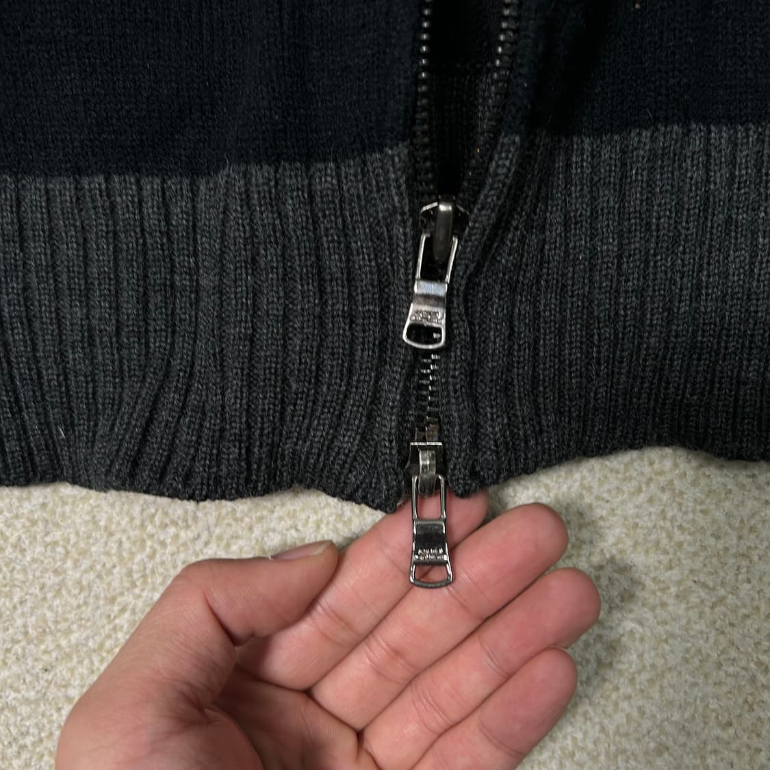 (XL) 아르마니 익스체인지 블랙 투웨이 니트집업  상품이미지5