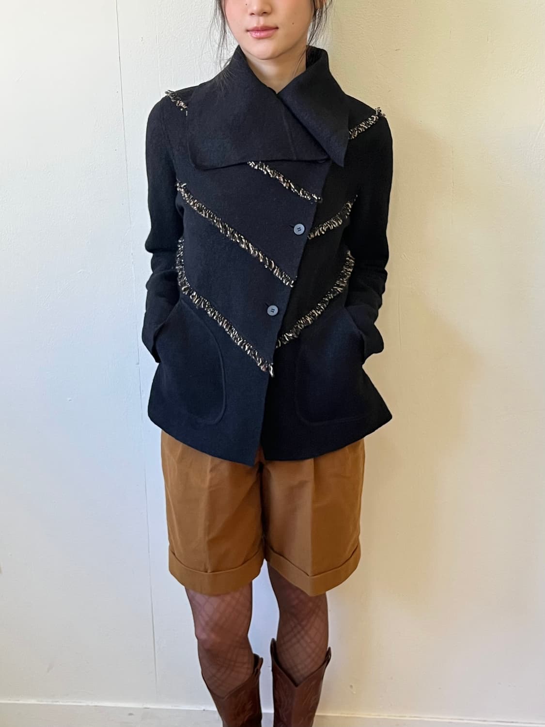 Madame Bean 프린지 숏 코트 상품이미지5