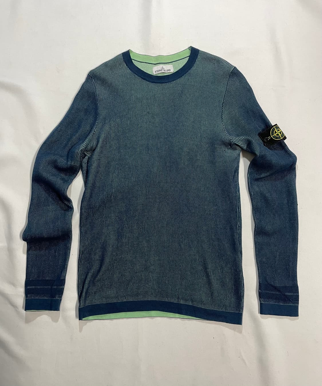 스톤아일랜드 17fw 투톤 와플 코튼니트 상품이미지1