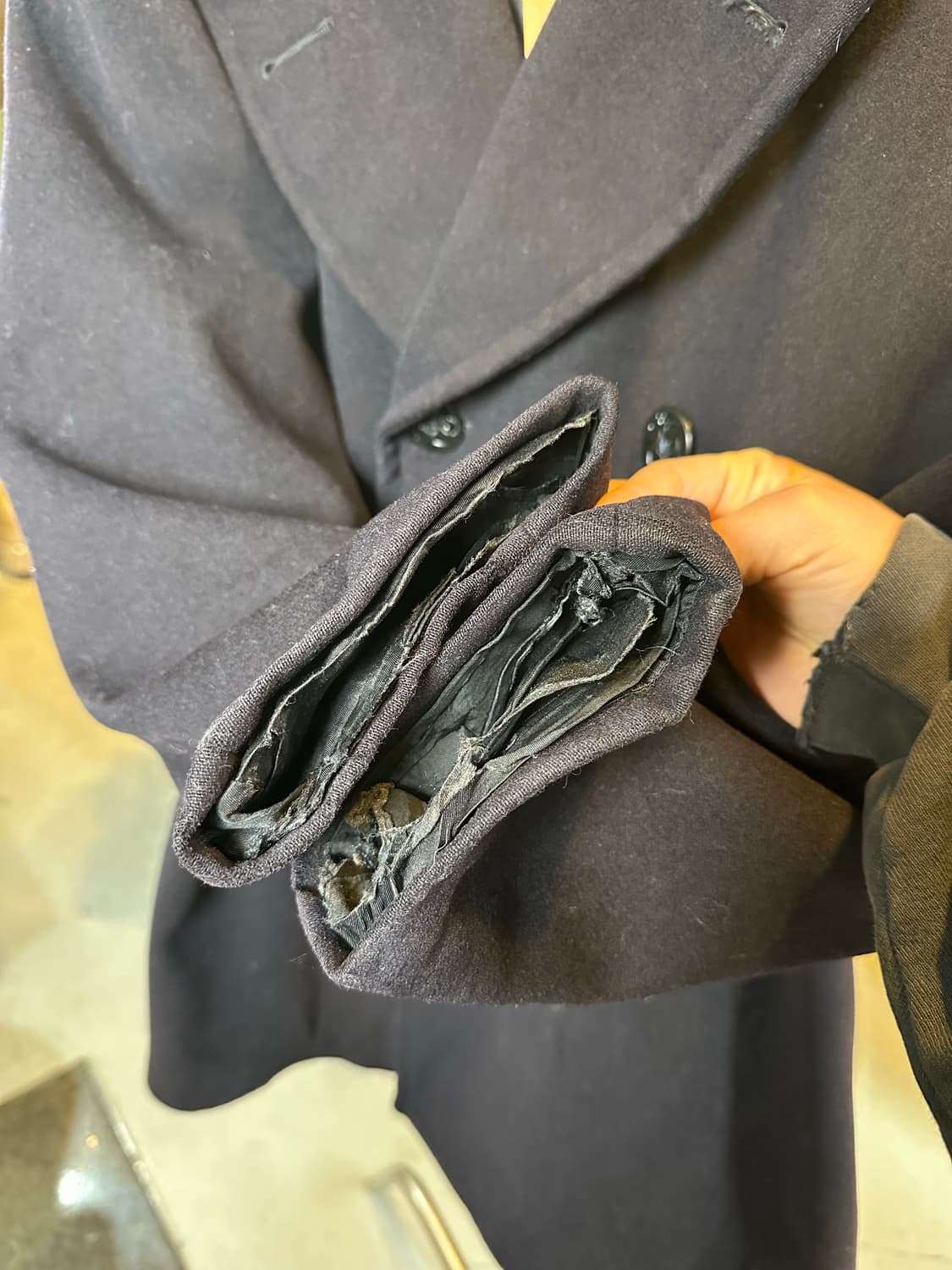 60s Usn 오리지널 헤비 울 8버튼 피코트 상품이미지5