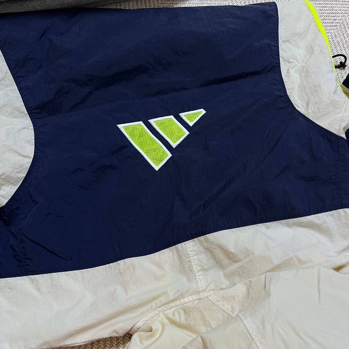 [정품] 아디다스 베이지 네이비 배색 아노락 [ L ] 상품이미지7