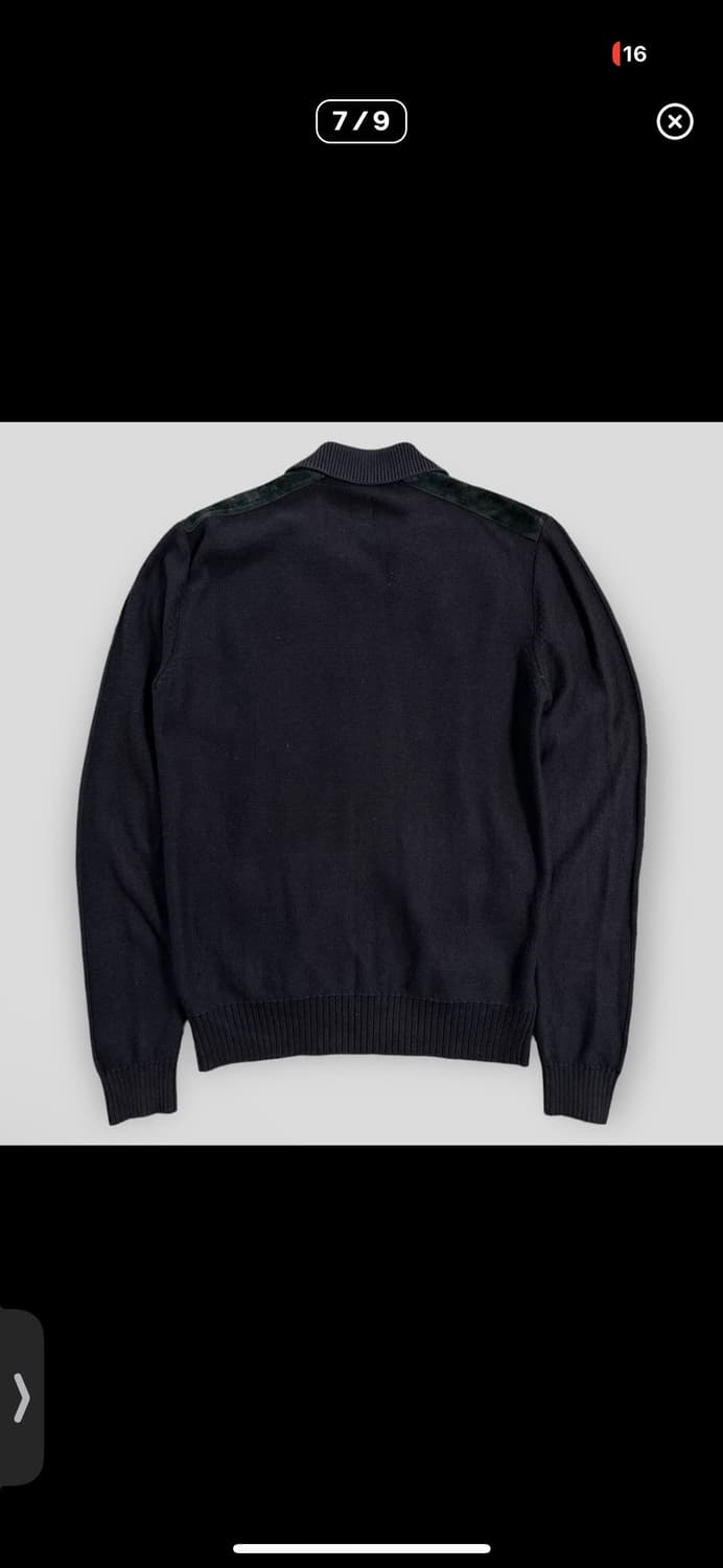 00‘s 아디다스 스웨이드 트리밍 니트집업 가디건 상품이미지5