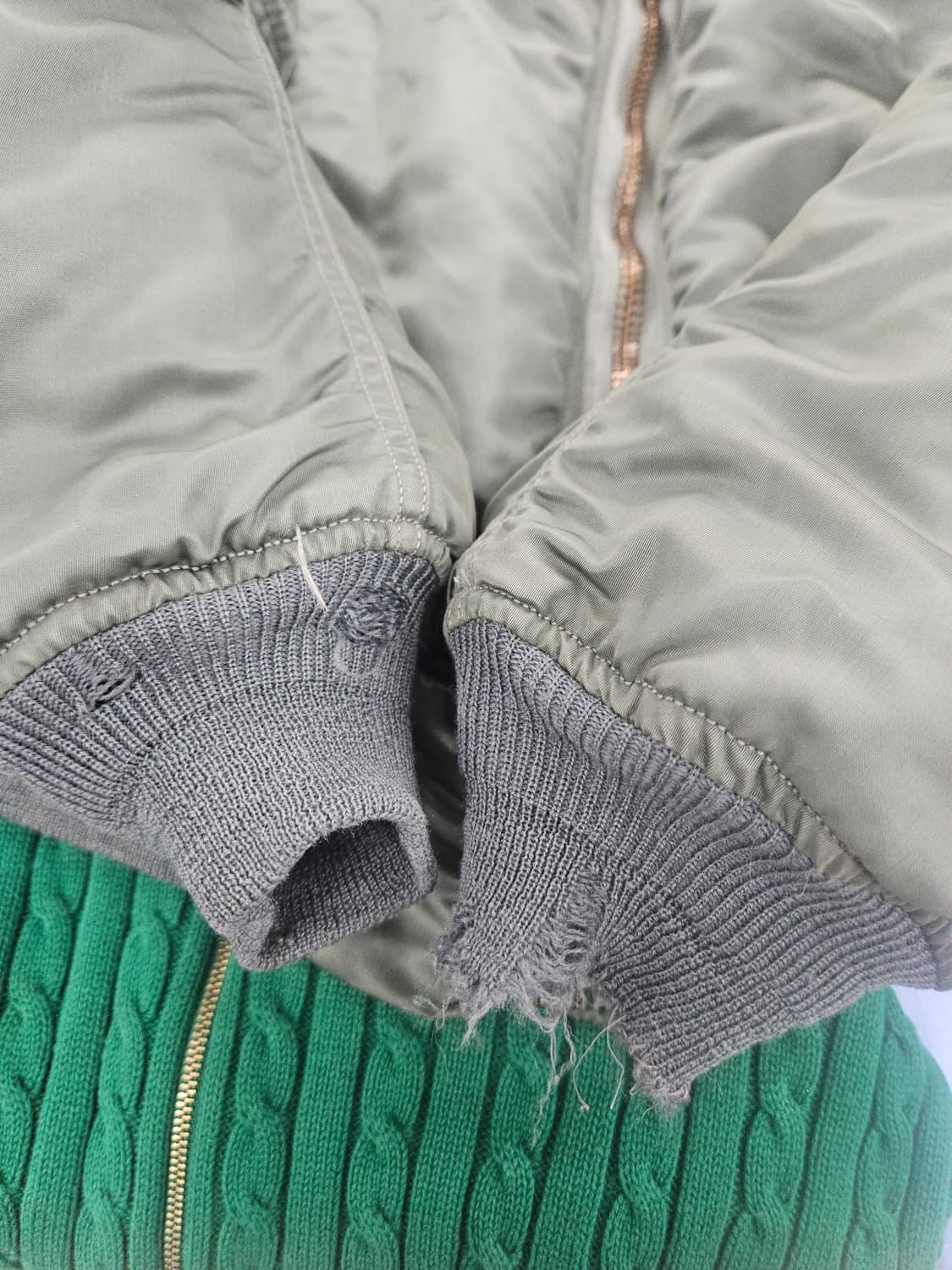 1970's 오리지널 MA-1 플라이트 자켓 그린브리어 L 상품이미지8