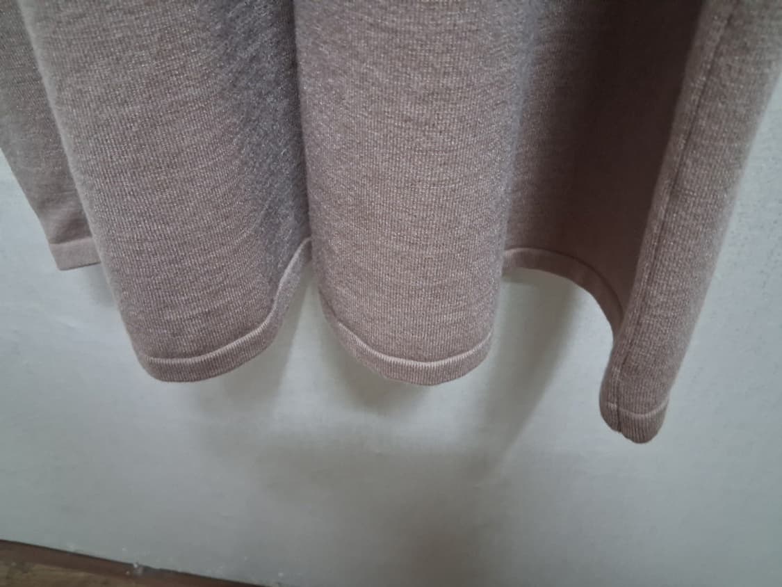일본수입빈티지 Andemiu 아이보리베이지 배색 울니트롱롱원피스 미착용5 상품이미지6
