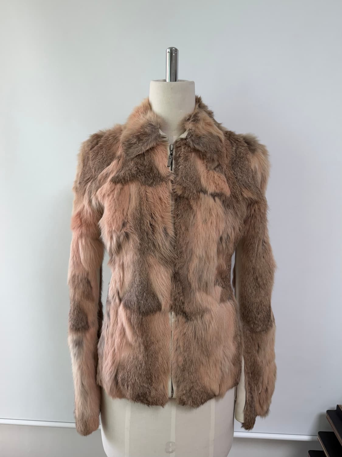 rabbit fur leather jacket 상품이미지1