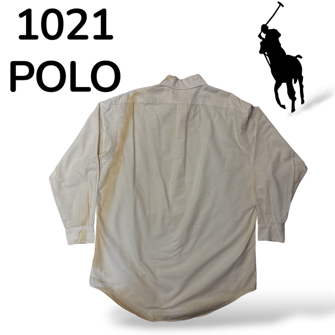 폴로 스몰 로고 스트라이프 옐로우 패턴 셔츠 32 상품이미지3